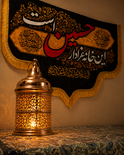 کتیبه این خانه عزادار حسین است