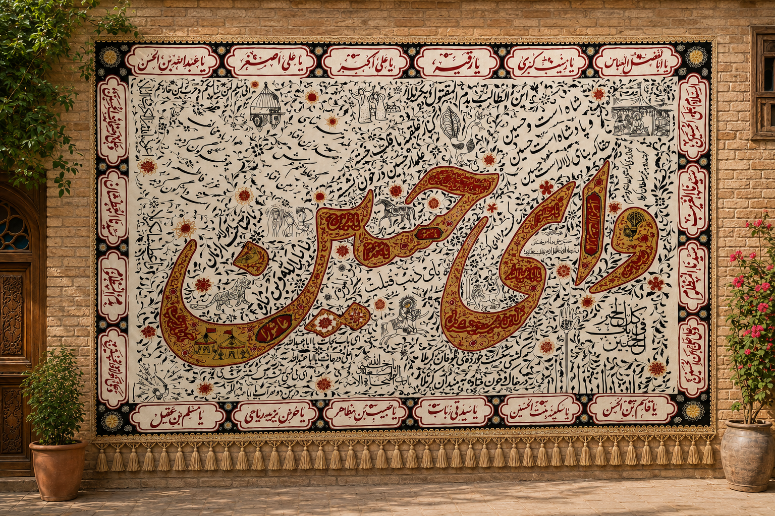 کتیبه داستان کربلا
